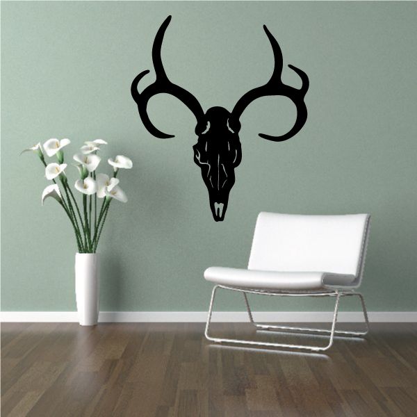 Image of Elk Deer Skull Decal