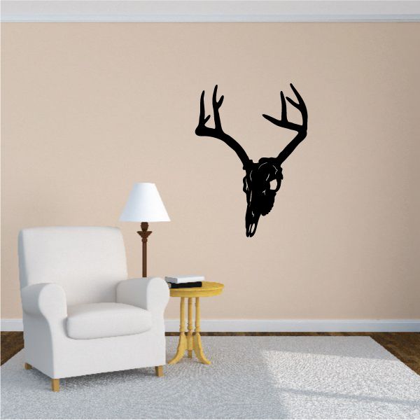 Image of Elk Side Facing Skull Decal