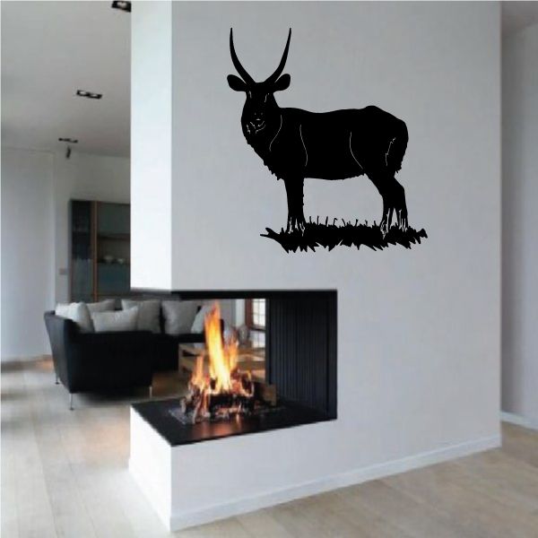 Image of Elk Staring on Grass Decal