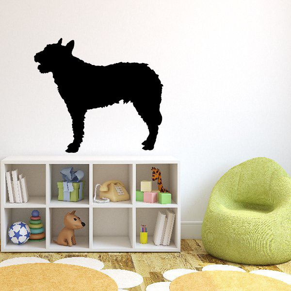 Black dog decal silhouette