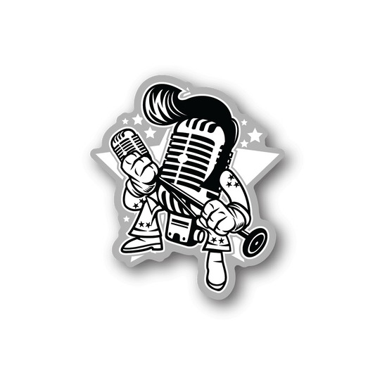 Image of Elvis Microphone King Sticker