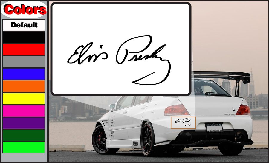 Image of Elvis Presley Signature Decal