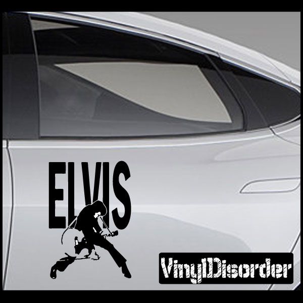 Image of Elvis rockin Decal