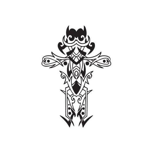 Image of Embellished Intricate Cross Decal