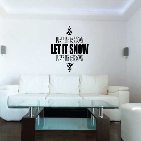 Image of Embellished Let it Snow Quote Decal