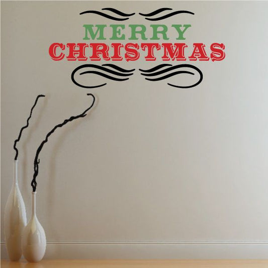 Image of Embellished Merry Christmas Printed Decal