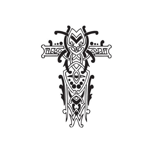 Image of Embellished Ornate Cross Decal