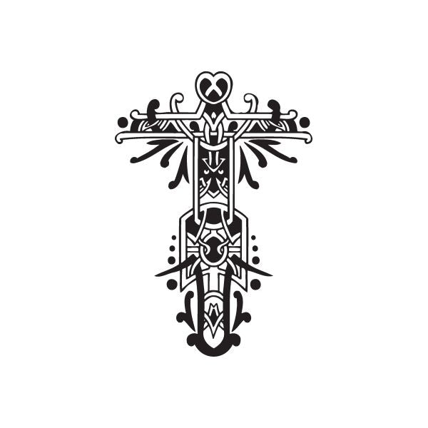 Image of Embellished Pretzel Cross Decal