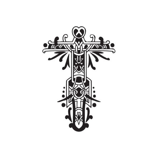 Image of Embellished Pretzel Cross Decal