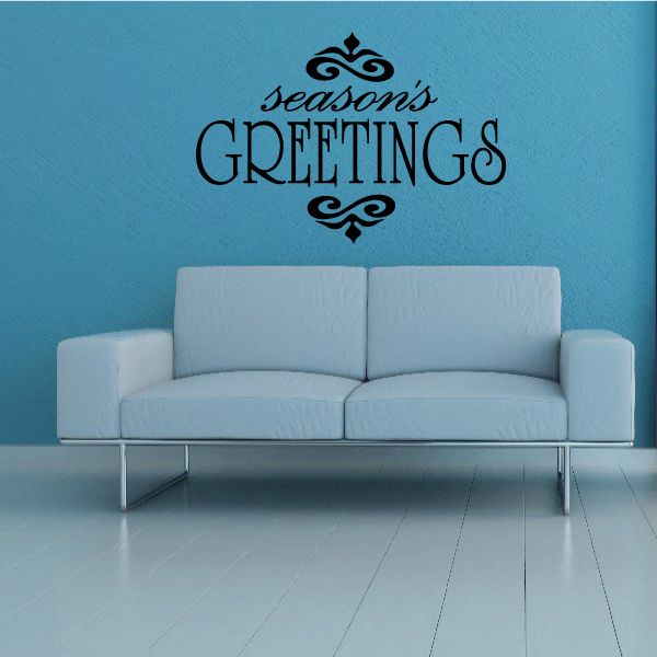 Image of Embellished Seasons Greetings Decal