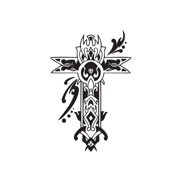 Image of Embellished Totemic Cross Decal