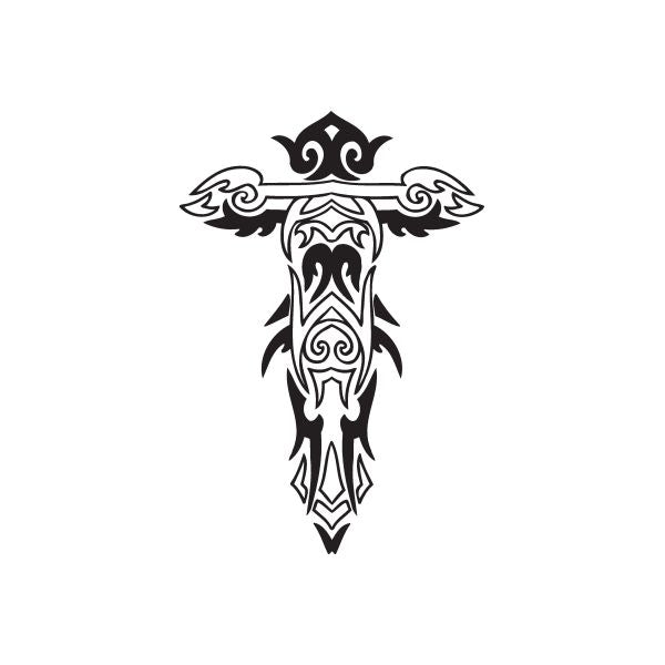 Image of Embellished Tribal Cross DEcal