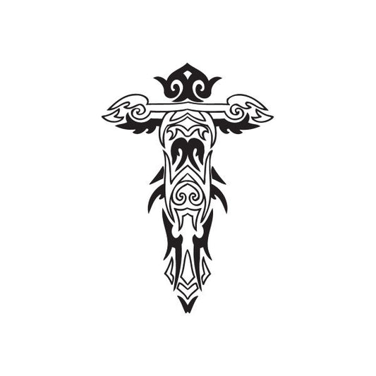 Image of Embellished Tribal Cross DEcal