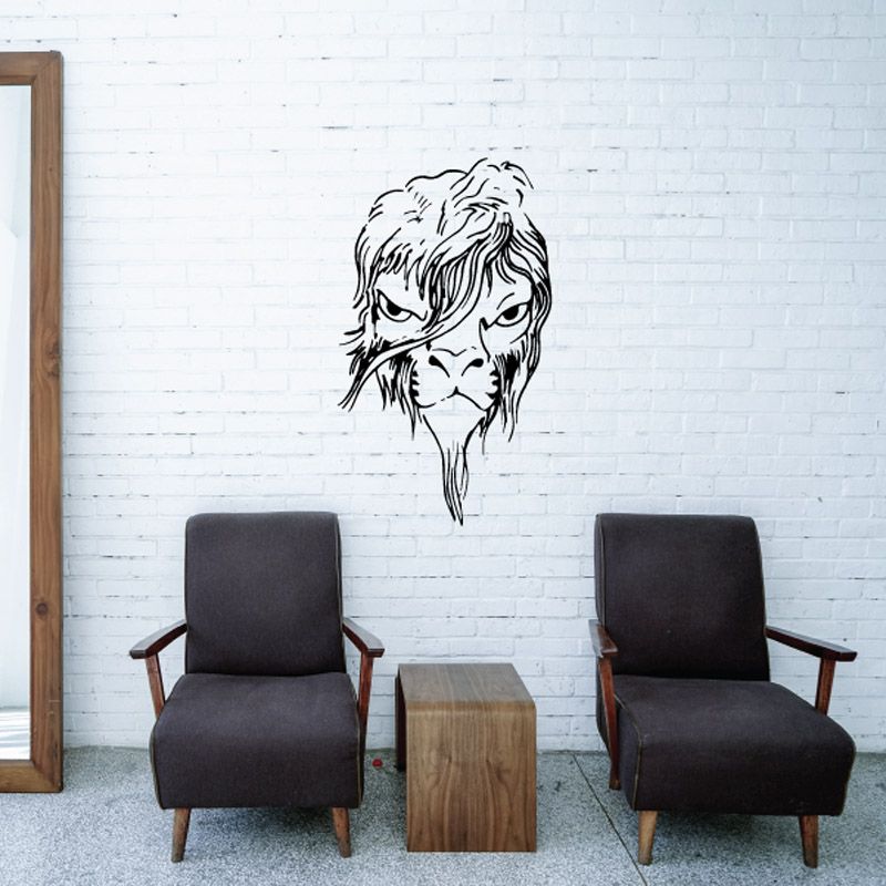 Image of Emo Lion Head Decal