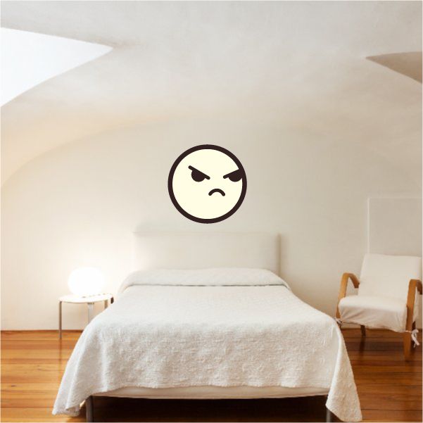 Image of Emoticon Brat Face Wall Decal - Vinyl Decal - Car Decal - Idcolor074