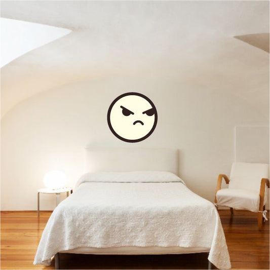 Image of Emoticon Brat Face Wall Decal - Vinyl Decal - Car Decal - Idcolor074