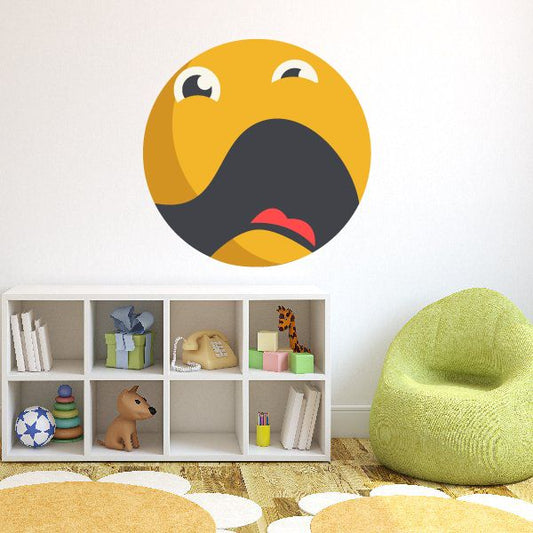 Image of Emoticon Crazy Face Wall Decal - Vinyl Decal - Car Decal - Idcolor026