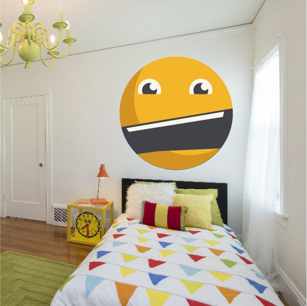 Image of Emoticon Crazy Face Wall Decal - Vinyl Decal - Car Decal - Idcolor028