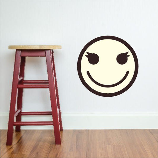 Image of Emoticon Cute Face Wall Decal - Vinyl Decal - Car Decal - Idcolor072