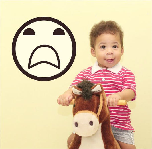 Image of Emoticon Disgusted Face Wall Decal - Vinyl Decal - Car Decal - Idcolor066