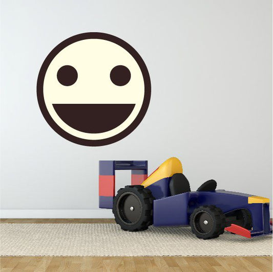 Image of Emoticon Ecstatic Face Wall Decal - Vinyl Decal - Car Decal - Idcolor052