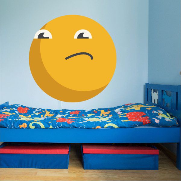 Image of Emoticon Face Wall Decal - Vinyl Decal - Car Decal - Idcolor023