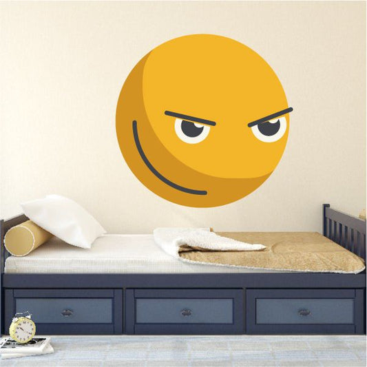 Image of Emoticon Happy Face Wall Decal - Vinyl Decal - Car Decal - Idcolor010