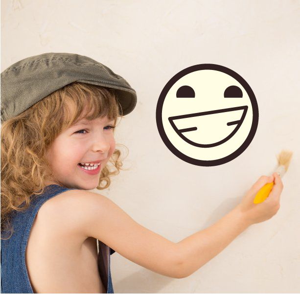 Image of Emoticon Hyped Wall Decal - Vinyl Decal - Car Decal - Idcolor069