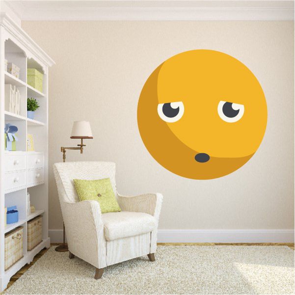 Image of Emoticon Sad NFace Wall Decal - Vinyl Decal - Car Decal - Idcolor014