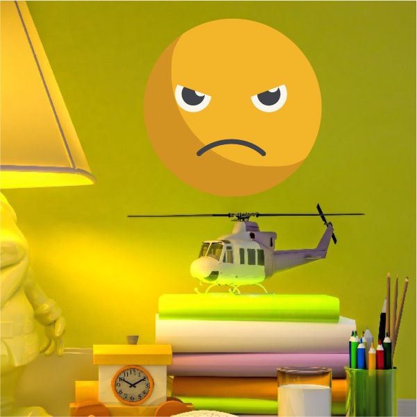 Image of Emoticon Sad Wall Decal - Vinyl Decal - Car Decal - Idcolor008