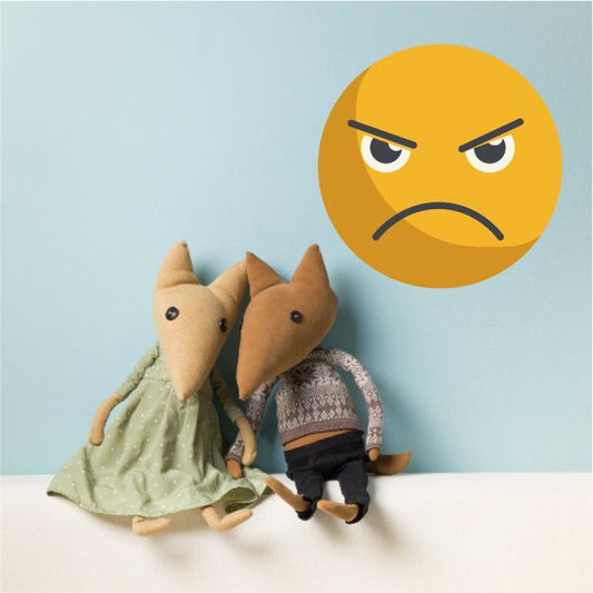 Image of Emoticon Sad Wall Decal - Vinyl Decal - Car Decal - Idcolor009