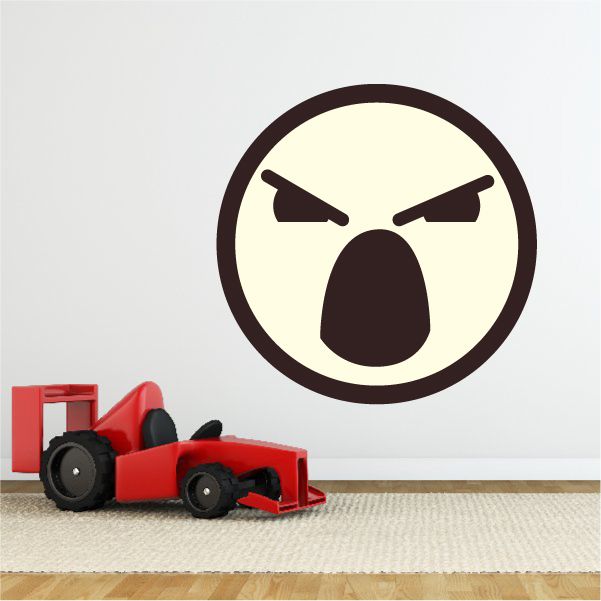 Image of Emoticon Shouting Face Wall Decal - Vinyl Decal - Car Decal - Idcolor079