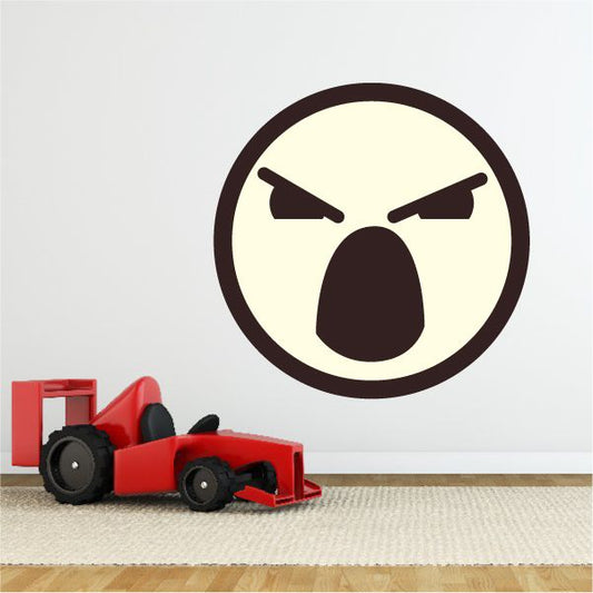 Image of Emoticon Shouting Face Wall Decal - Vinyl Decal - Car Decal - Idcolor079