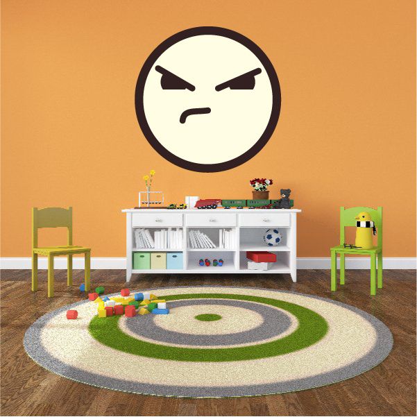 Image of Emoticon Shut Tight Face Wall Decal - Vinyl Decal - Car Decal - Idcolor087