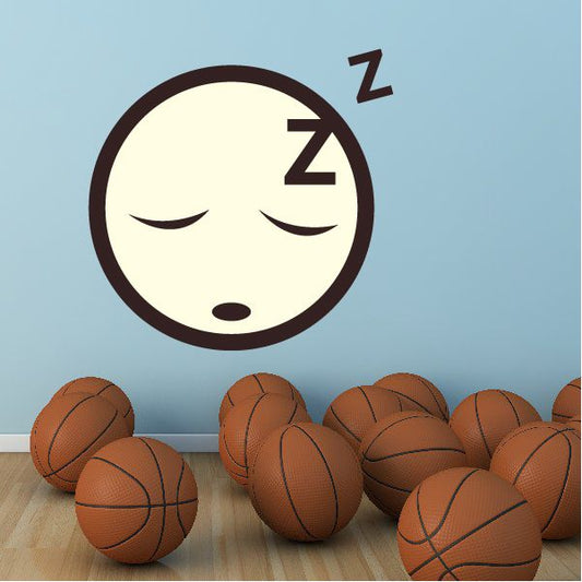 Image of Emoticon Sleepy Face Wall Decal - Vinyl Decal - Car Decal - Idcolor086