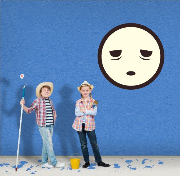 Image of Emoticon Tired Face Wall Decal - Vinyl Decal - Car Decal - Idcolor064