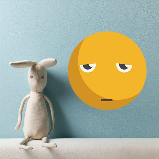 Image of Emoticon Tired Wall Decal - Vinyl Decal - Car Decal - Idcolor011