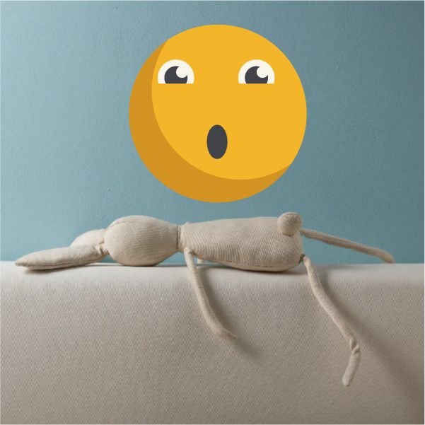 Image of Emoticon Whistling Face Wall Decal - Vinyl Decal - Car Decal - Idcolor013