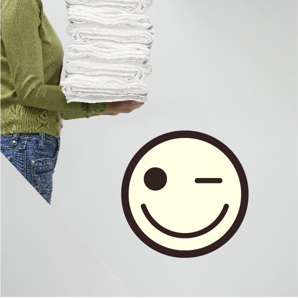 Image of Emoticon Wink Face Wall Decal - Vinyl Decal - Car Decal - Idcolor085