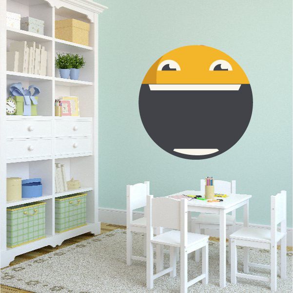 Image of Emoticon Yelling Face Wall Decal - Vinyl Decal - Car Decal - Idcolor030