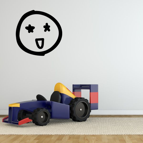 Image of Emoticondoodle Wall Decal - Vinyl Decal - Car Decal - Id034