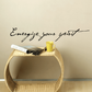 Black cursive wall decal reading 'Energize your spirit'