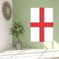England flag sticker with red cross on white background