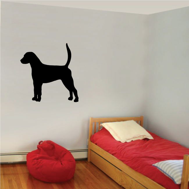 Black fox hound silhouette wall decal