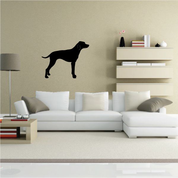 English Pointer wall decal, black dog silhouette