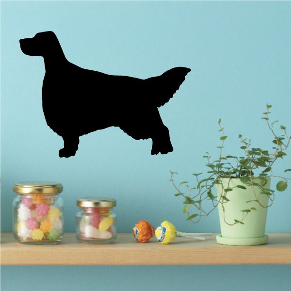 Black English setter silhouette decal