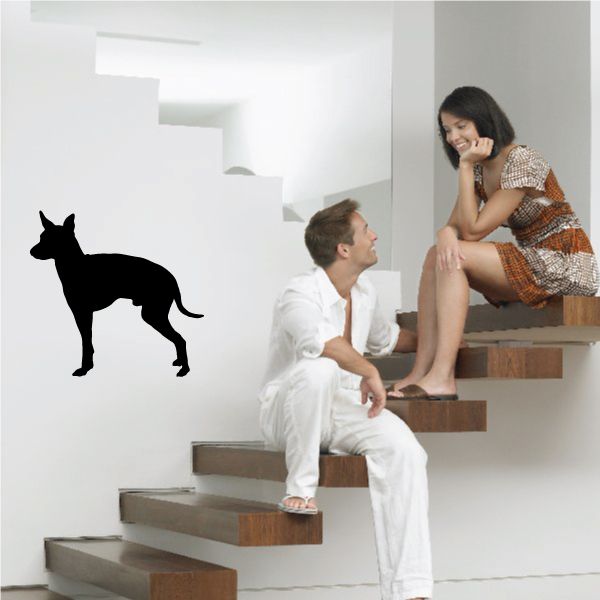 Black dog silhouette wall decal