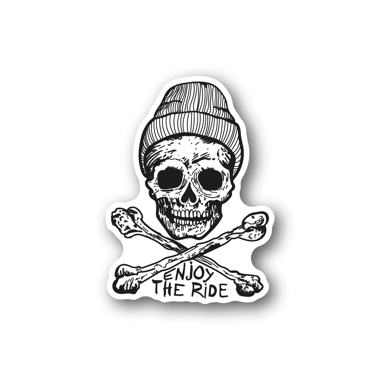 Image of Enjoy the Ride Crossbones Sticker