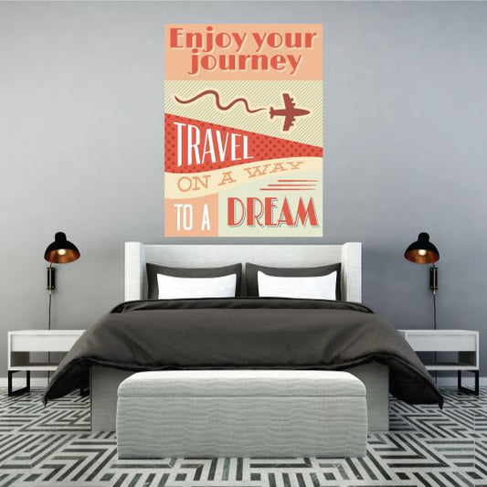 Image of Enjoy your Journey Travel on a Way to a Dream Sticker