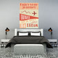 Inspirational travel wall sticker with “Enjoy your Journey” and “Travel on a dream” text
